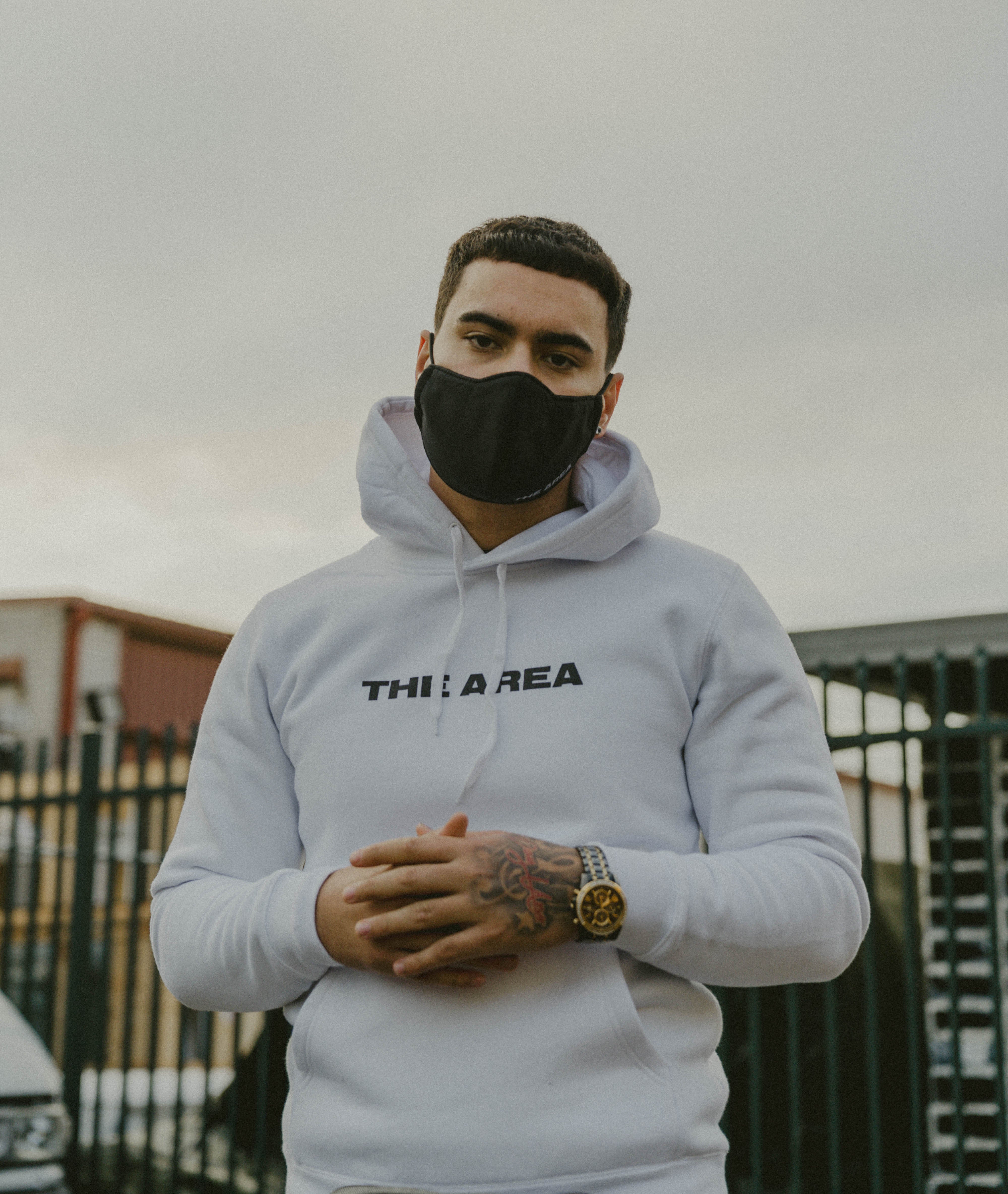 THE AREA MOVEMENT WHITE HOODIE